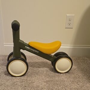 Kids Balance Bike - Green and Yellow